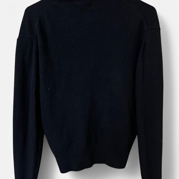 Vintage Mi Ki Black Angora & Lambswool Cardigan Sweater Size Medium - Picture 5 of 5